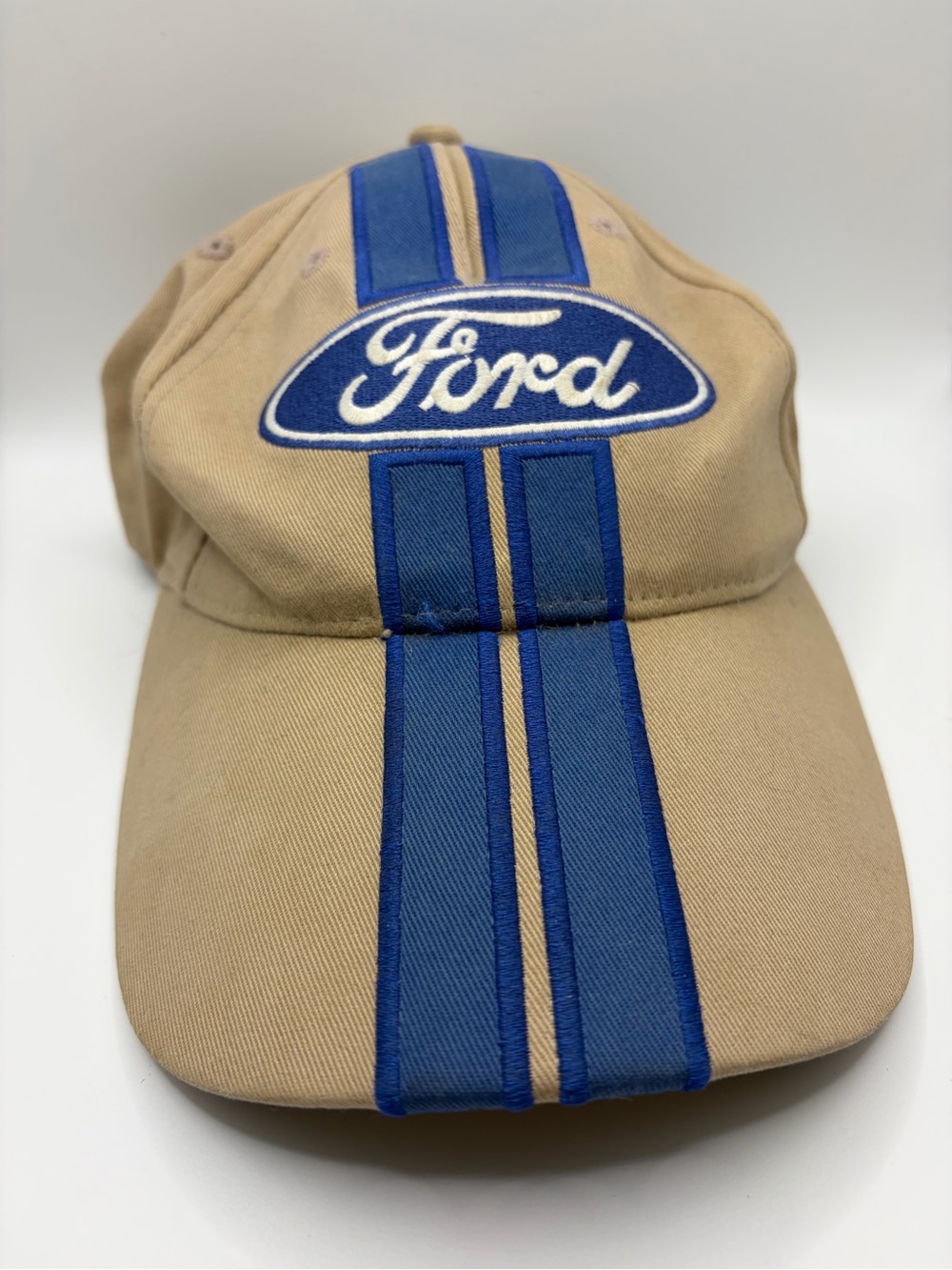 Ford Airventure Khaki Cap with Blue Racing Stripes
